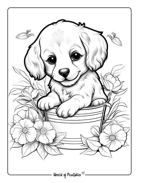 free printable dog coloring pages for adults
