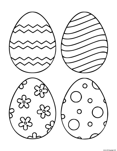 free printable easter egg coloring pages