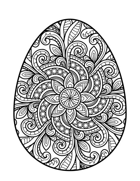 free printable easter egg mandala coloring pages