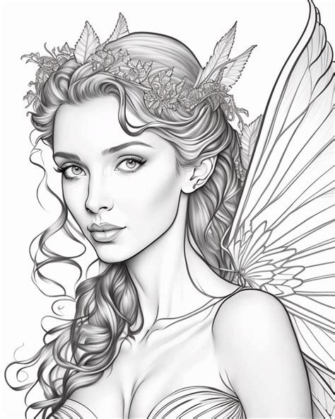 free printable fairy coloring pages for adults