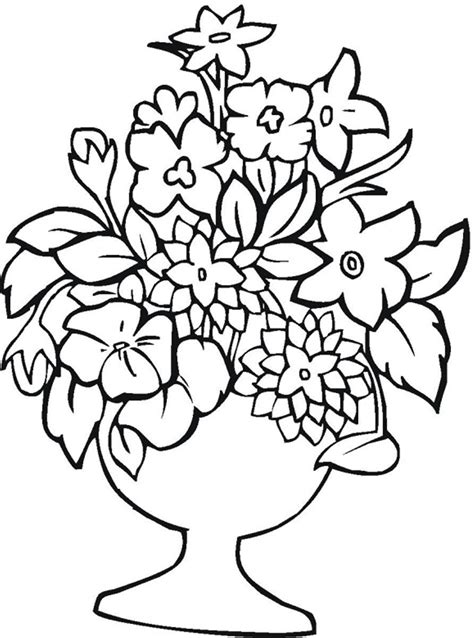 free printable flower coloring pages for preschoolers