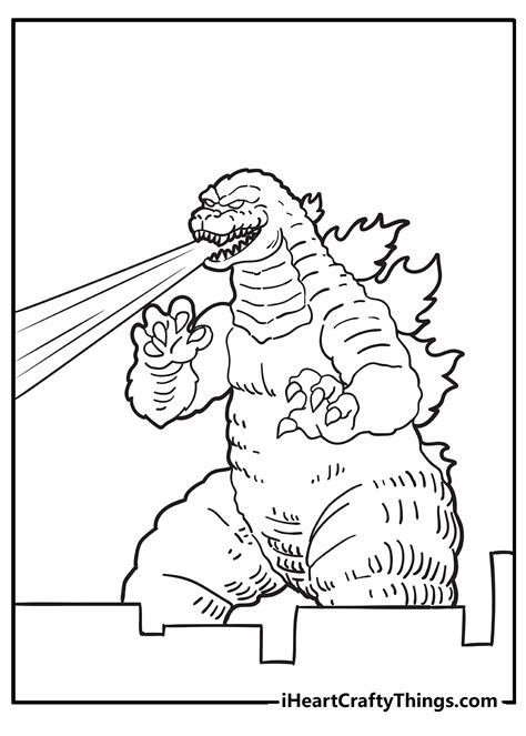 free printable godzilla coloring pages