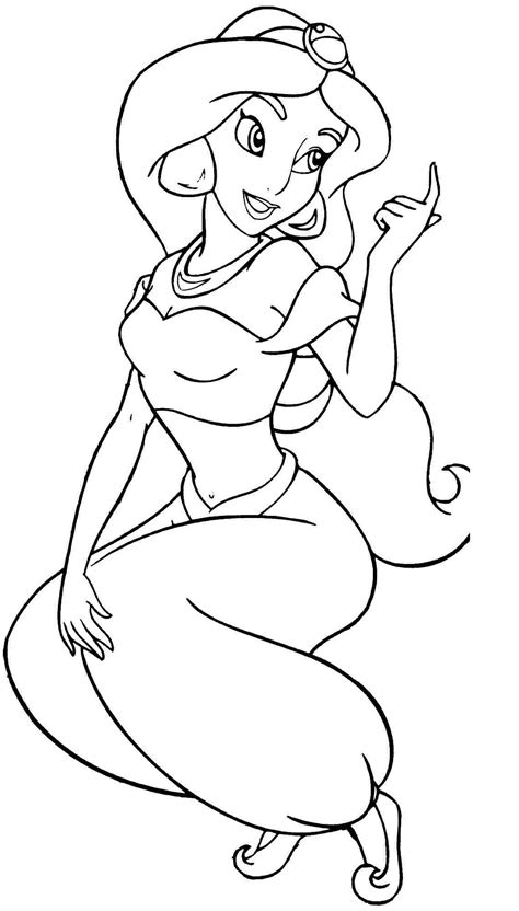 free printable jasmine coloring pages