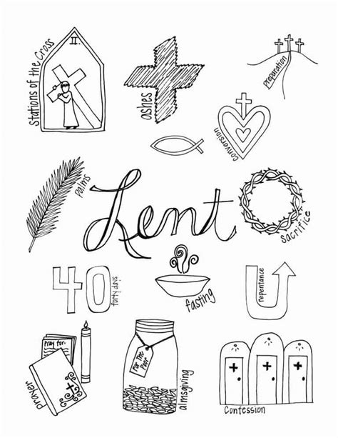 free printable lent coloring pages