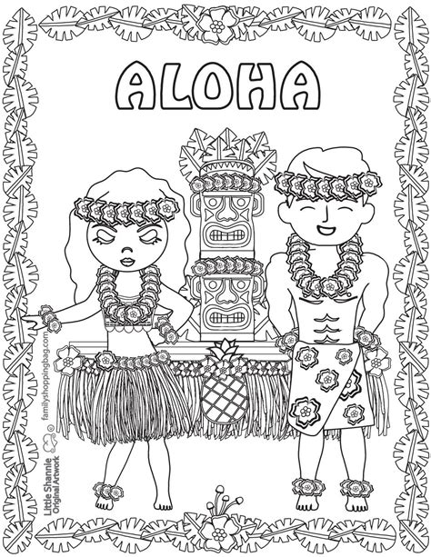 free printable luau coloring pages