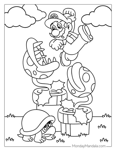 free printable mario brothers coloring pages