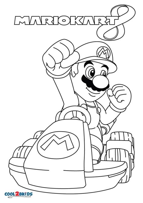 free printable mario kart coloring pages