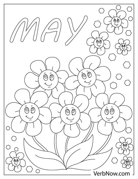 free printable may coloring pages