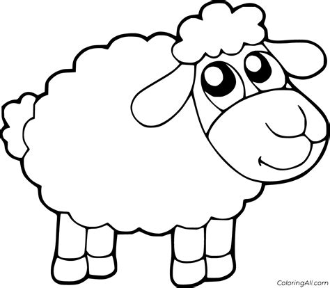 free printable sheep coloring page