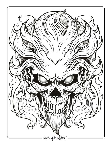 free printable skull coloring pages for adults