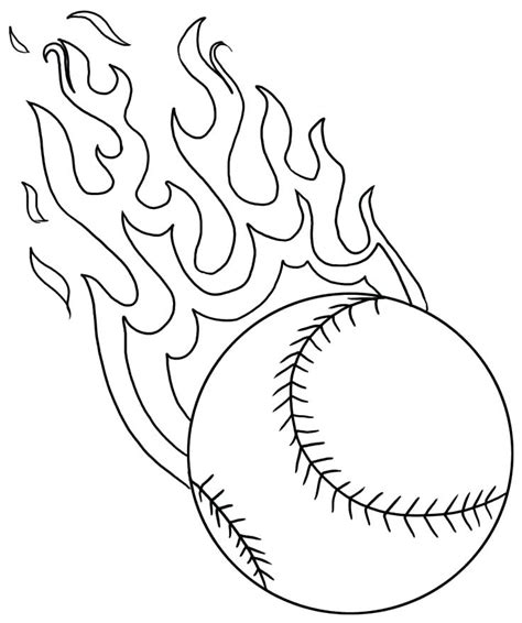 free printable softball coloring pages