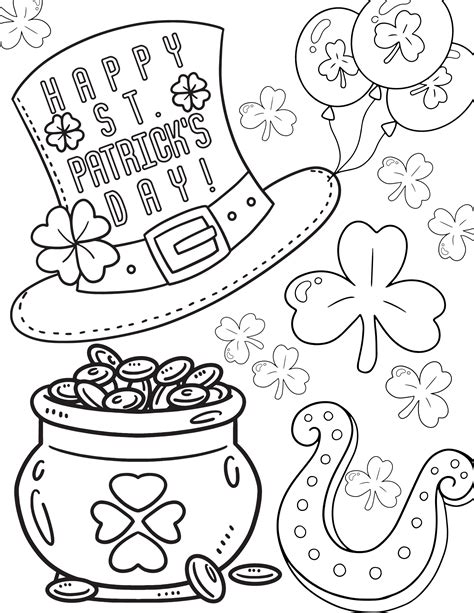 free printable st patrick's day coloring pages for adults