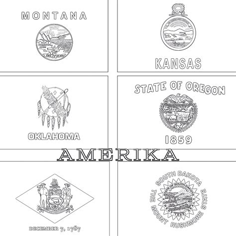 free printable state flags coloring pages