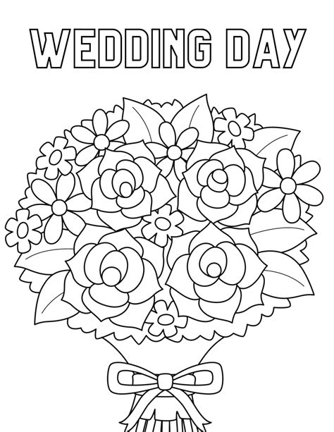 free printable wedding coloring pages