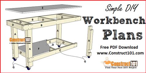 Free Printable Workbench Plans Cut List