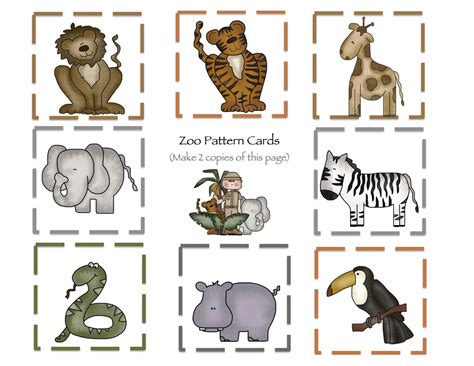 free printable zoo animal pictures