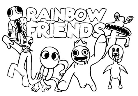 free rainbow friends coloring pages