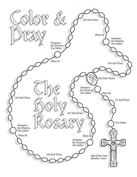 free rosary coloring pages
