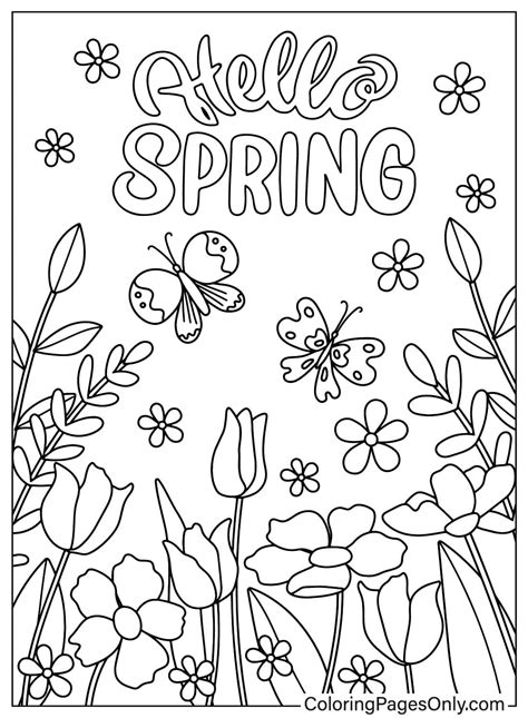 free spring coloring