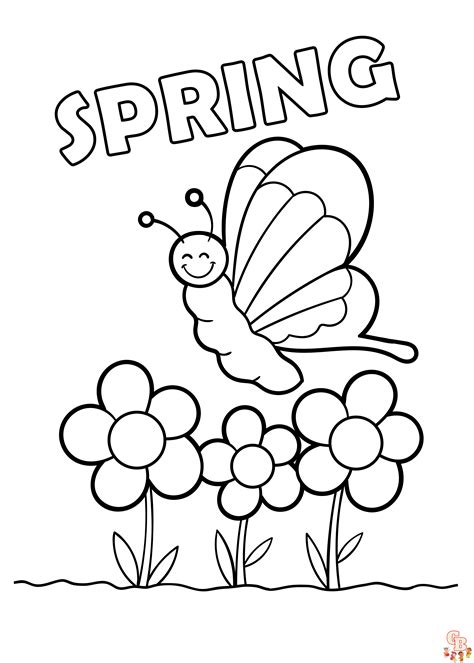 free spring coloring pages for kindergarten