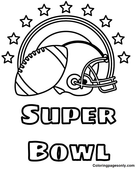 free super bowl coloring pages 2023