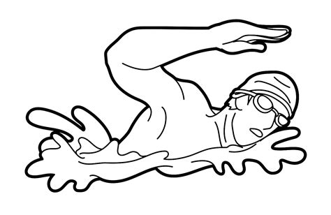 free swimming coloring pages
