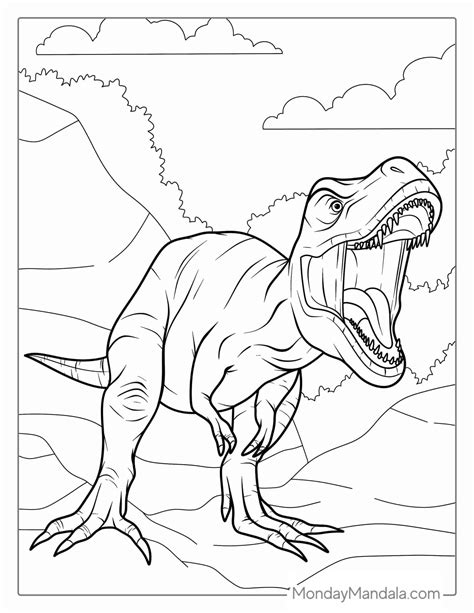 free t rex coloring pages