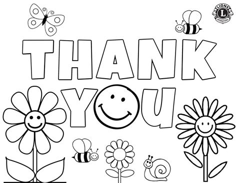 free thank you coloring pages