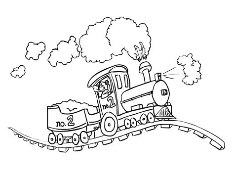 free train coloring pages printable