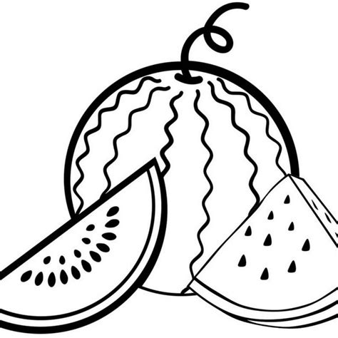 free watermelon coloring pages