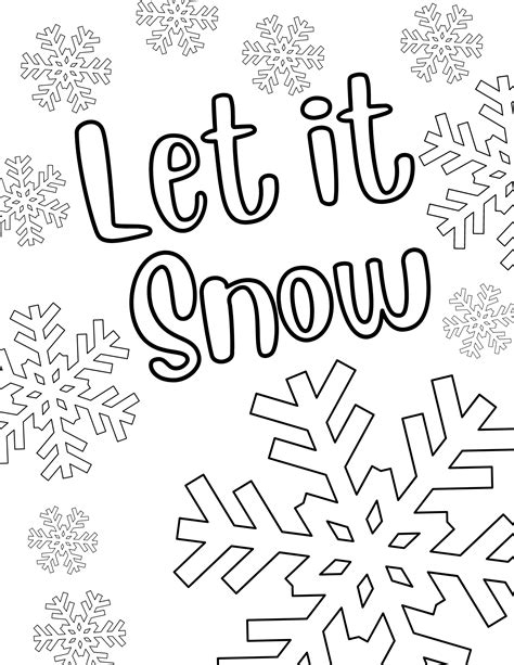 free winter printables coloring pages