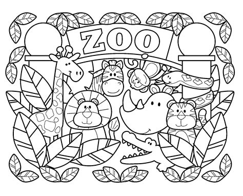 free zoo coloring pages