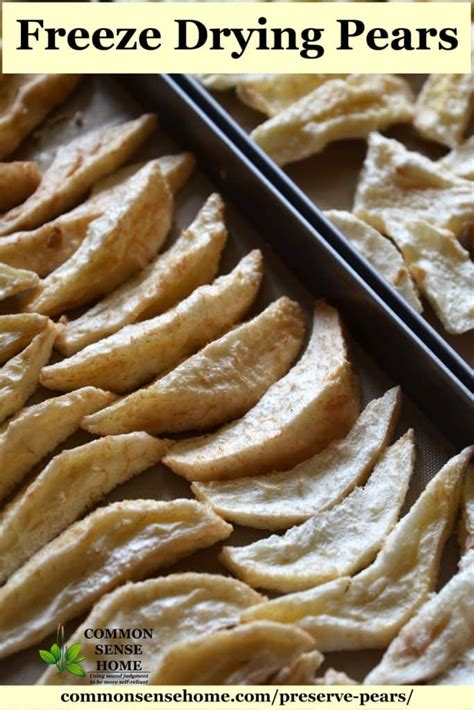 freeze dry pears