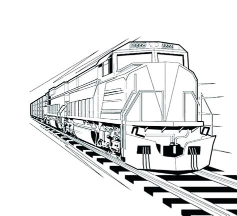 freight train train coloring pages
