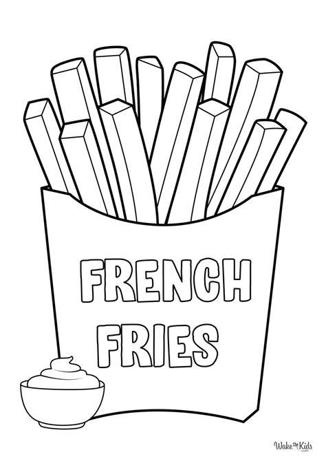french fries coloring pages