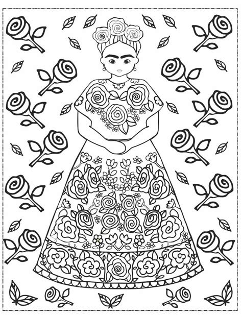 frida kahlo coloring pages pdf