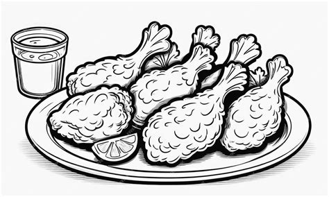 fried chicken coloring pages