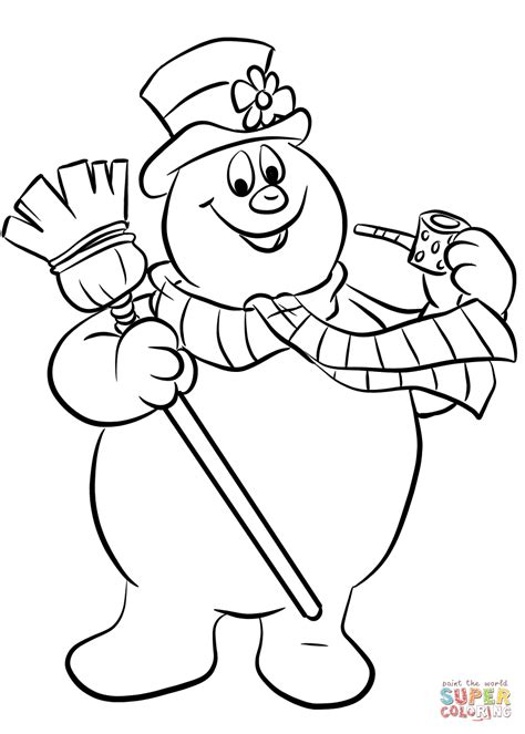 frosty the snowman coloring pages for free