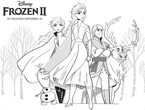 frozen 2 coloring page