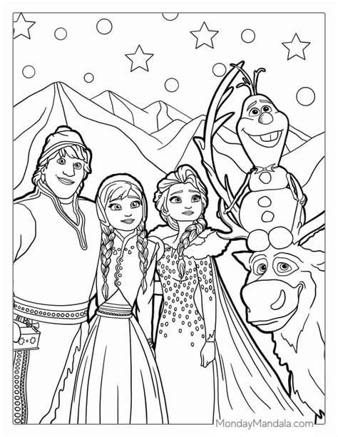 frozen colouring images