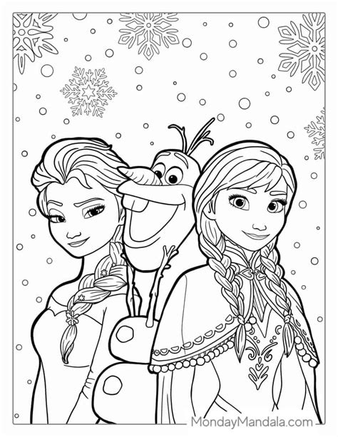 frozen colouring pages pdf