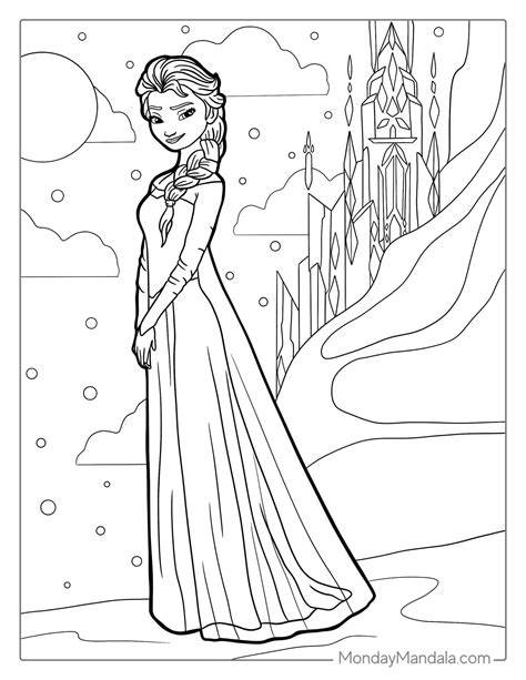 frozen elsa coloring pages