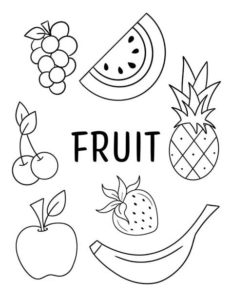 fruit coloring pages