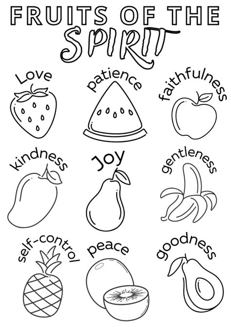 fruit of the spirit coloring page