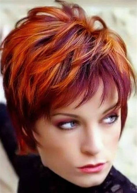 funky short red hairstyles