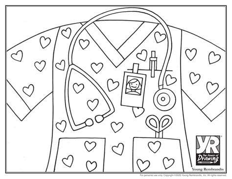 funny nurse coloring pages