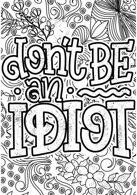 funny quotes coloring pages