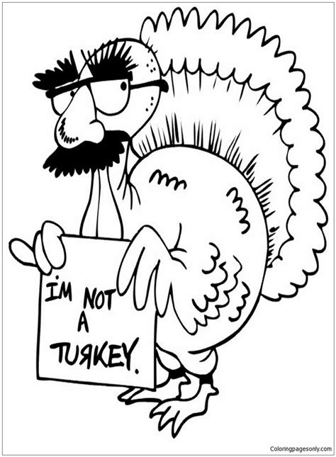 funny turkey coloring pages