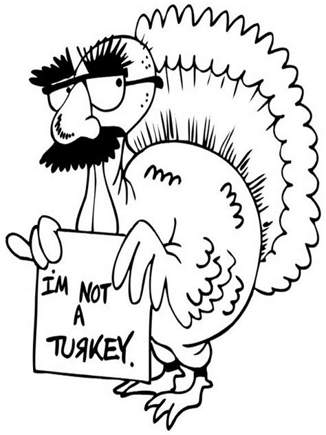 funny turkey coloring pages