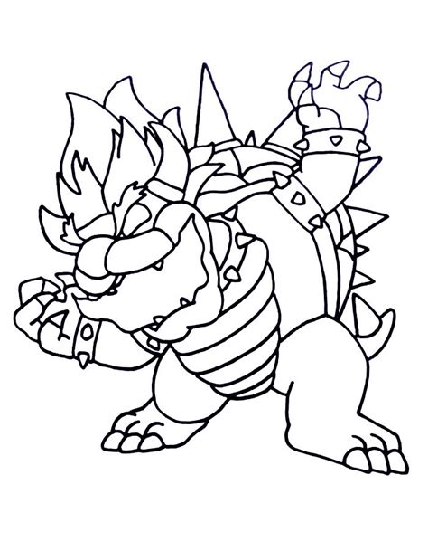 fury bowser coloring pages